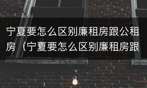 宁夏要怎么区别廉租房跟公租房（宁夏要怎么区别廉租房跟公租房呢）