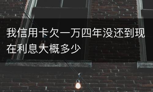 我信用卡欠一万四年没还到现在利息大概多少