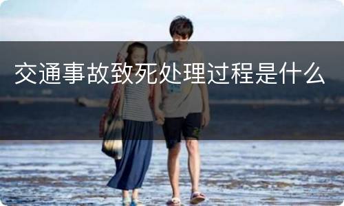 交通事故致死处理过程是什么