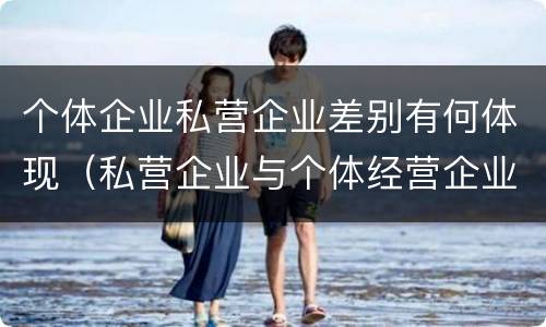 个体企业私营企业差别有何体现（私营企业与个体经营企业的区别）