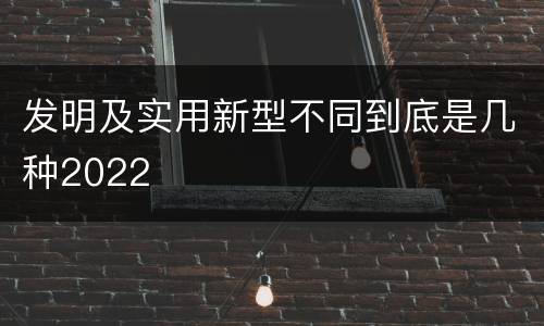 发明及实用新型不同到底是几种2022