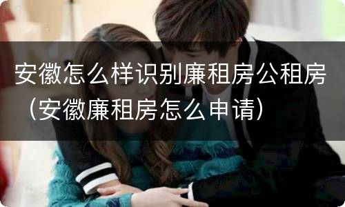 安徽怎么样识别廉租房公租房（安徽廉租房怎么申请）