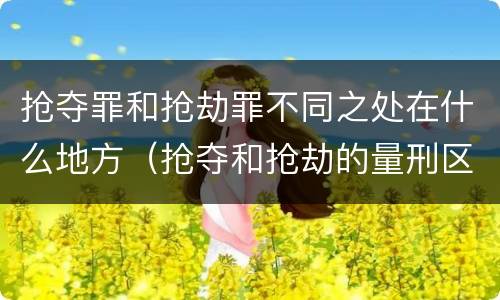 抢夺罪和抢劫罪不同之处在什么地方（抢夺和抢劫的量刑区别）
