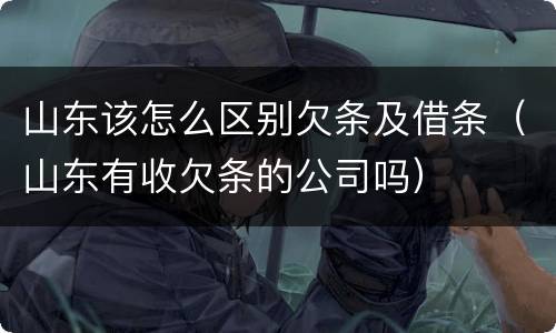 山东该怎么区别欠条及借条（山东有收欠条的公司吗）