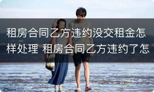 租房合同乙方违约没交租金怎样处理 租房合同乙方违约了怎样处理