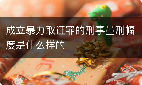 成立暴力取证罪的刑事量刑幅度是什么样的