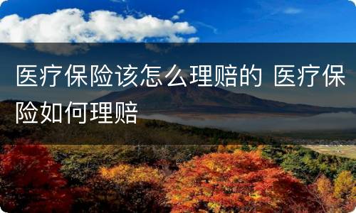 医疗保险该怎么理赔的 医疗保险如何理赔