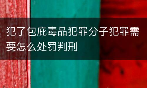 犯了包庇毒品犯罪分子犯罪需要怎么处罚判刑