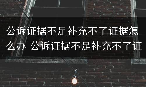 公诉证据不足补充不了证据怎么办 公诉证据不足补充不了证据怎么办呢