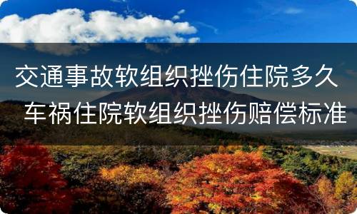 交通事故软组织挫伤住院多久 车祸住院软组织挫伤赔偿标准
