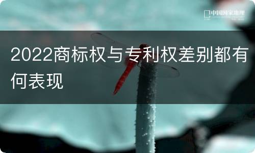 2022商标权与专利权差别都有何表现