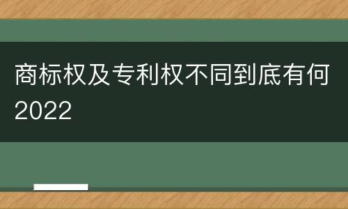 商标权及专利权不同到底有何2022