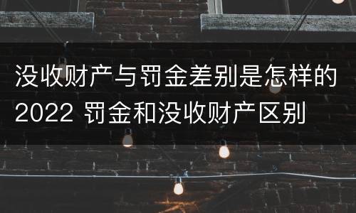 没收财产与罚金差别是怎样的2022 罚金和没收财产区别