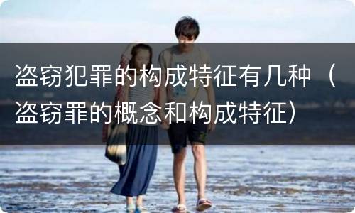 盗窃犯罪的构成特征有几种（盗窃罪的概念和构成特征）