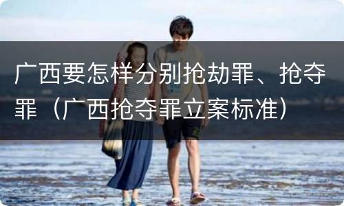 广西要怎样分别抢劫罪、抢夺罪（广西抢夺罪立案标准）