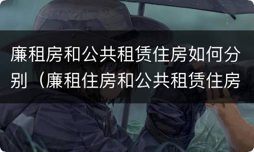 廉租房和公共租赁住房如何分别（廉租住房和公共租赁住房）