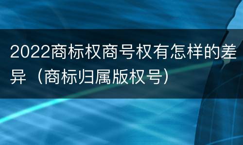 2022商标权商号权有怎样的差异（商标归属版权号）