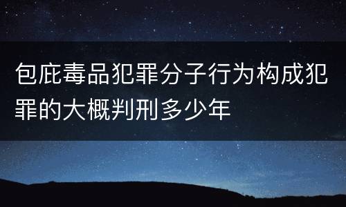 包庇毒品犯罪分子行为构成犯罪的大概判刑多少年