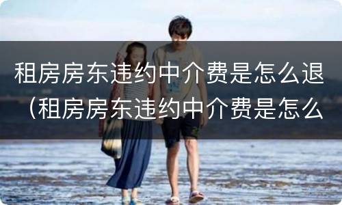 租房房东违约中介费是怎么退（租房房东违约中介费是怎么退回来的）
