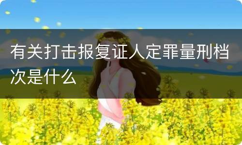 有关打击报复证人定罪量刑档次是什么