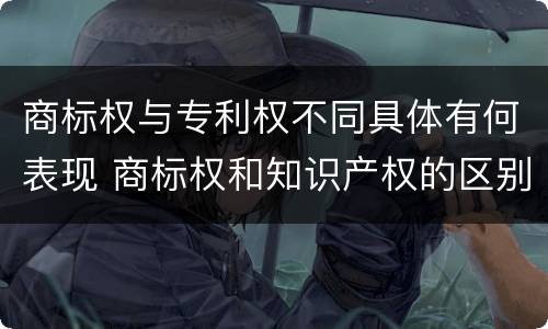 商标权与专利权不同具体有何表现 商标权和知识产权的区别
