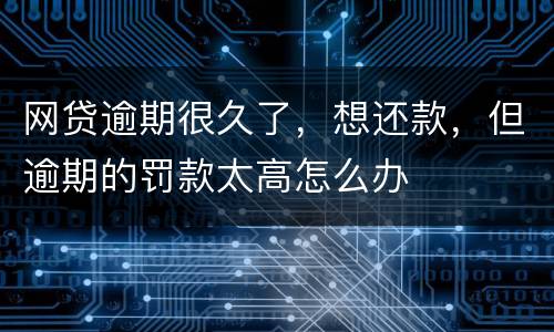 网贷逾期很久了，想还款，但逾期的罚款太高怎么办