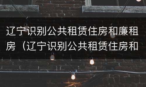 辽宁识别公共租赁住房和廉租房（辽宁识别公共租赁住房和廉租房的标准）