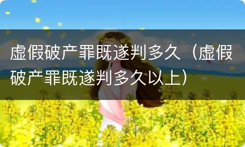 虚假破产罪既遂判多久（虚假破产罪既遂判多久以上）