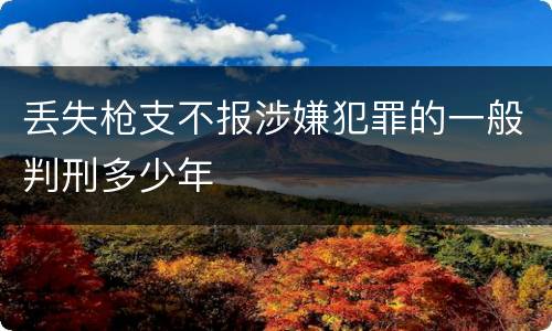 丢失枪支不报涉嫌犯罪的一般判刑多少年