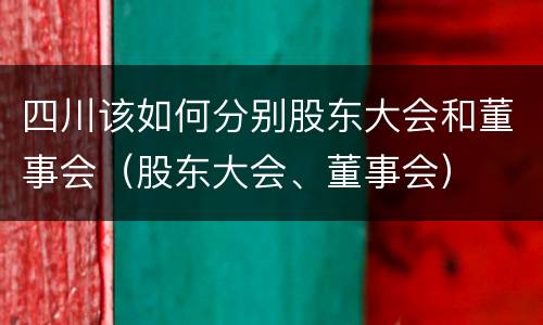四川该如何分别股东大会和董事会（股东大会、董事会）