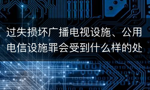 过失损坏广播电视设施、公用电信设施罪会受到什么样的处罚