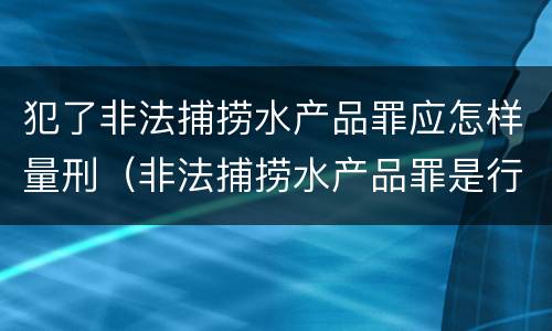犯了非法捕捞水产品罪应怎样量刑（非法捕捞水产品罪是行为犯吗）