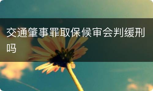 交通肇事罪取保候审会判缓刑吗