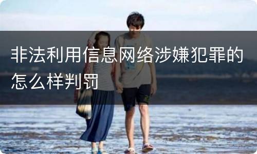 非法利用信息网络涉嫌犯罪的怎么样判罚
