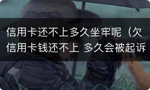 信用卡还不上多久坐牢呢（欠信用卡钱还不上 多久会被起诉）