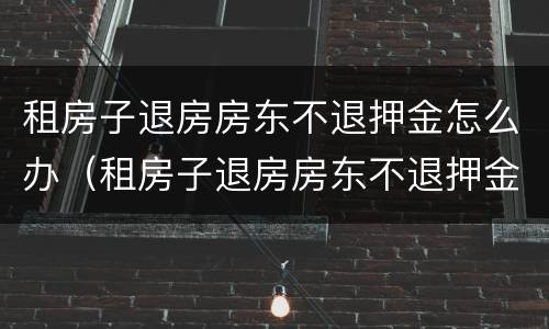 租房子退房房东不退押金怎么办（租房子退房房东不退押金怎么办理）