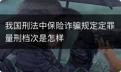 我国刑法中保险诈骗规定定罪量刑档次是怎样