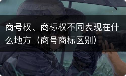 商号权、商标权不同表现在什么地方（商号商标区别）