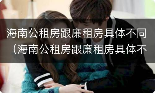 海南公租房跟廉租房具体不同（海南公租房跟廉租房具体不同吗）