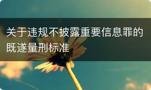 关于违规不披露重要信息罪的既遂量刑标准