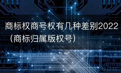 商标权商号权有几种差别2022（商标归属版权号）