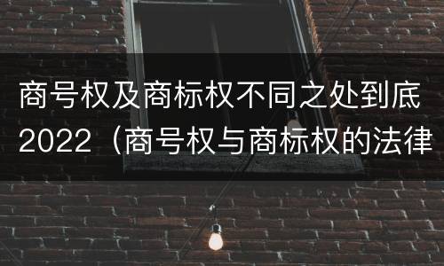 商号权及商标权不同之处到底2022（商号权与商标权的法律冲突与解决）