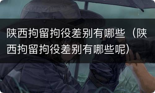 陕西拘留拘役差别有哪些（陕西拘留拘役差别有哪些呢）