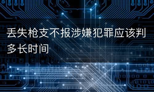 丢失枪支不报涉嫌犯罪应该判多长时间