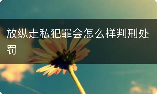 放纵走私犯罪会怎么样判刑处罚