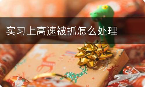 实习上高速被抓怎么处理