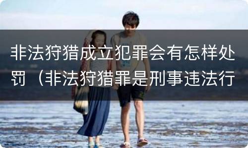 非法狩猎成立犯罪会有怎样处罚（非法狩猎罪是刑事违法行为吗）