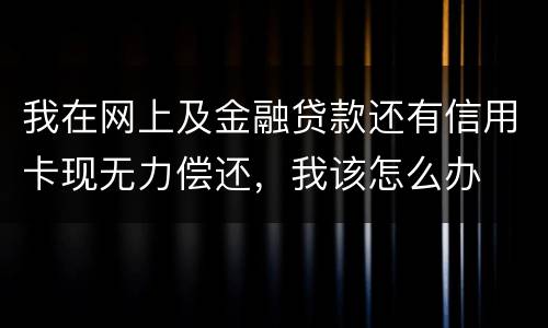 我在网上及金融贷款还有信用卡现无力偿还，我该怎么办