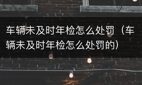 车辆未及时年检怎么处罚（车辆未及时年检怎么处罚的）