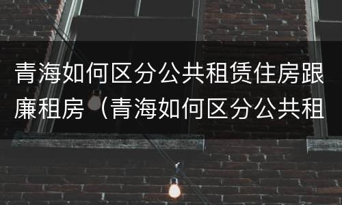 青海如何区分公共租赁住房跟廉租房（青海如何区分公共租赁住房跟廉租房呢）